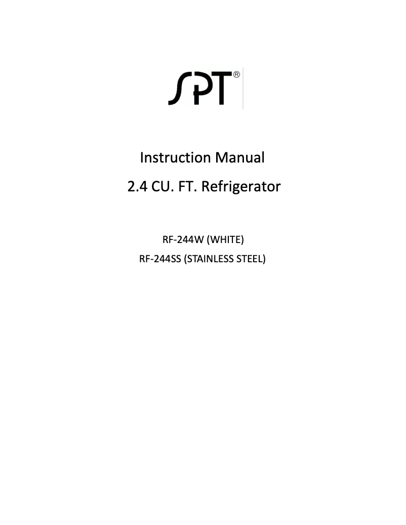 Página nº 1 - Manual de usuario SPT RF-244W