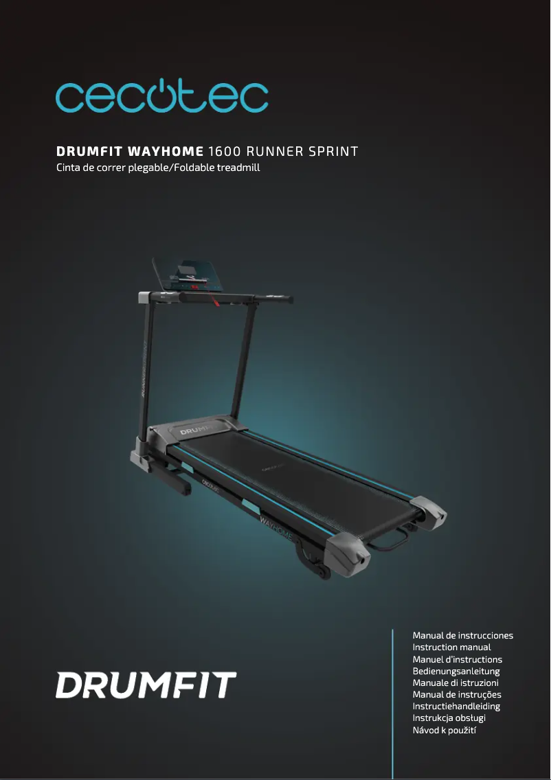 Imagen de la primera página del manual del dispositivo DrumFit WayHome 1600 Runner Sprint