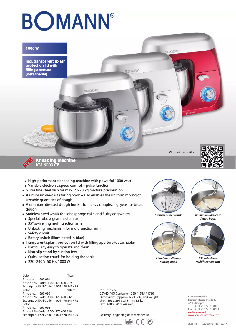 Imagen de la primera página del manual del dispositivo KM 6009 CB