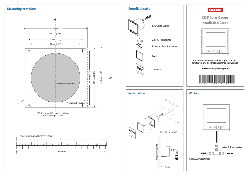 Imagen de la primera página del manual del dispositivo IS35