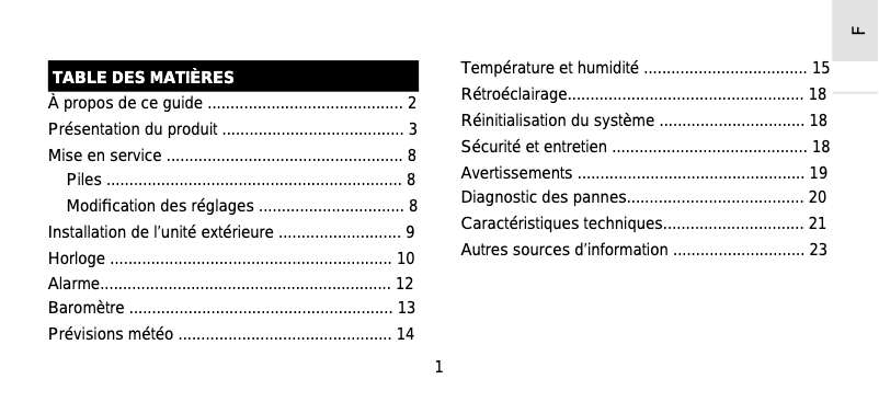 Página 1 del manual Manual de usuario Oregon Scientific FSW301