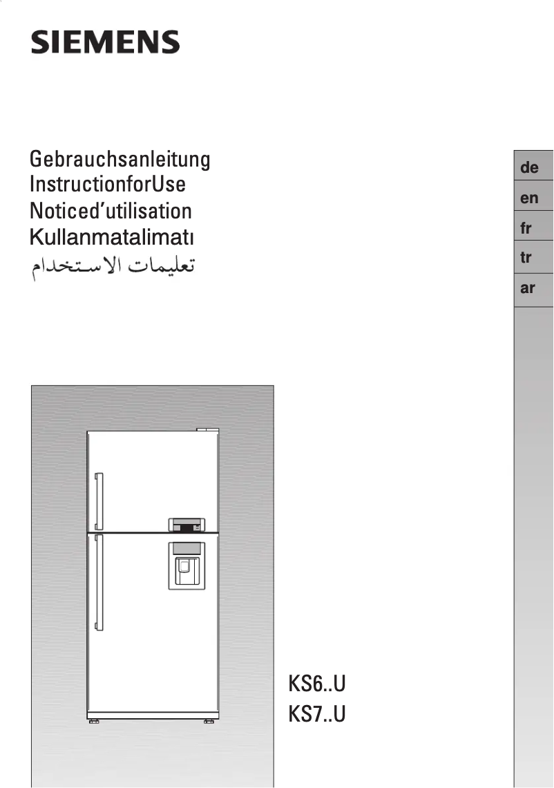 Página nº 1 - Manual de usuario Siemens KS70U920NE
