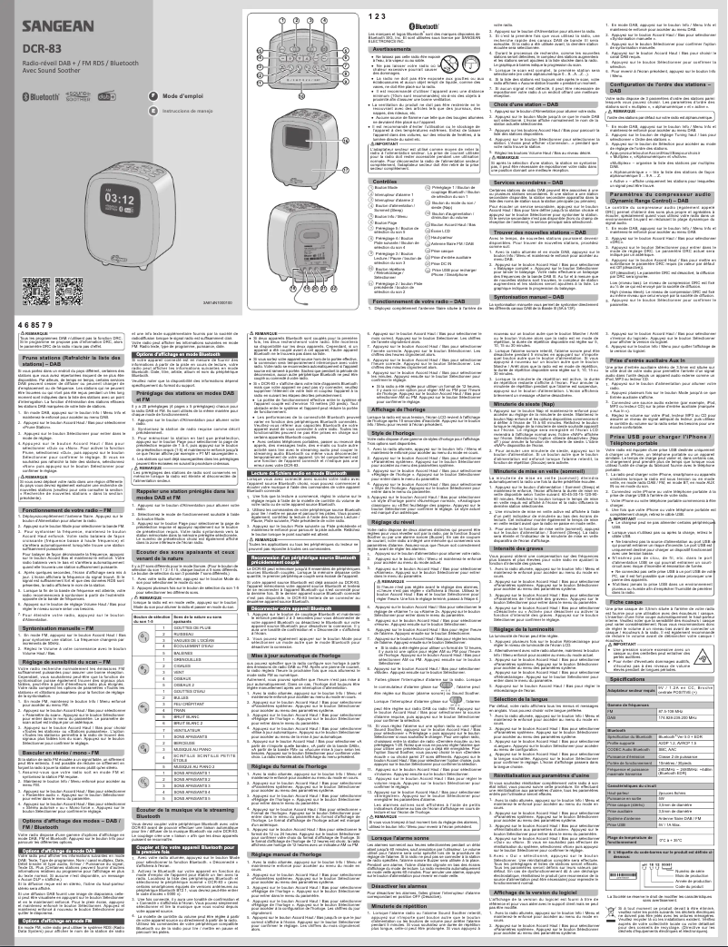Imagen de la primera página del manual del dispositivo DCR-83