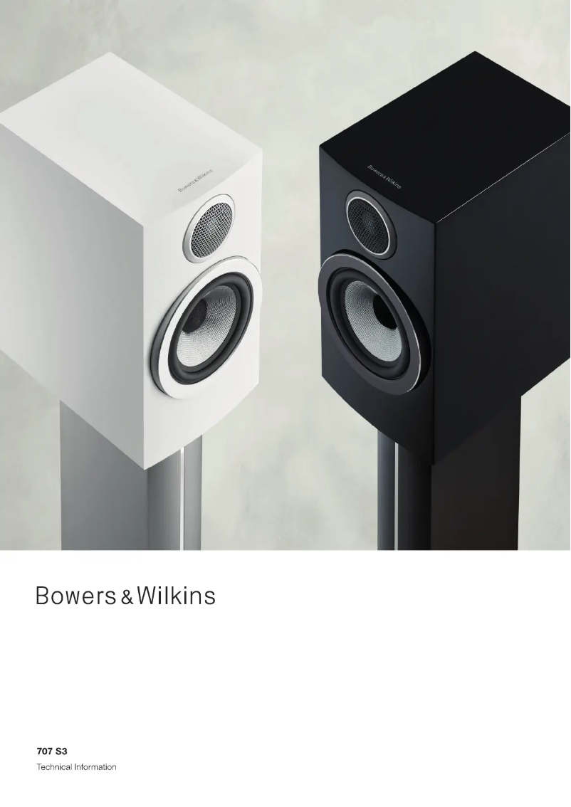 Página 1 del manual Ficha técnica Bowers & Wilkins 707 S3