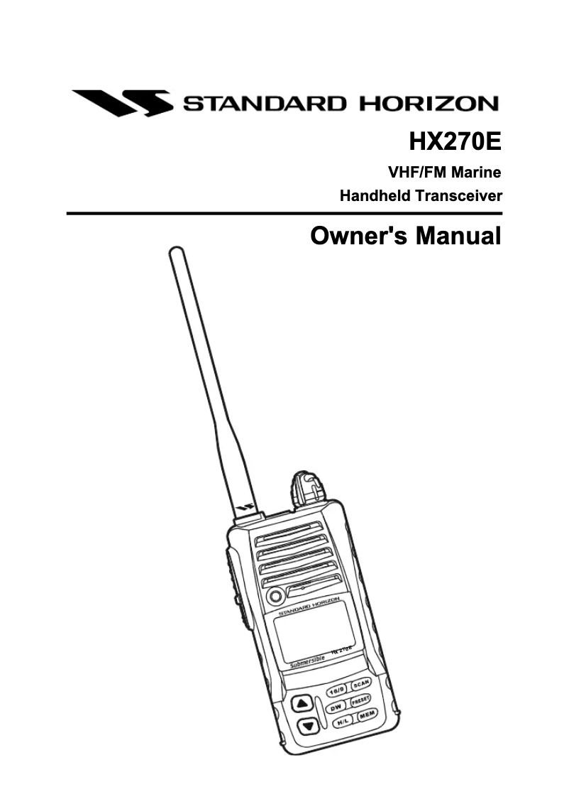 Página nº 1 - Manual de usuario Standard Horizon HX270E
