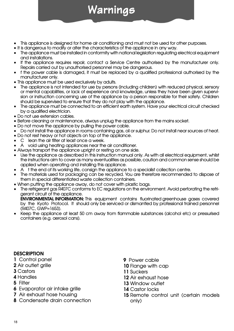Página 1 del manual Manual de usuario DeLonghi AG 70