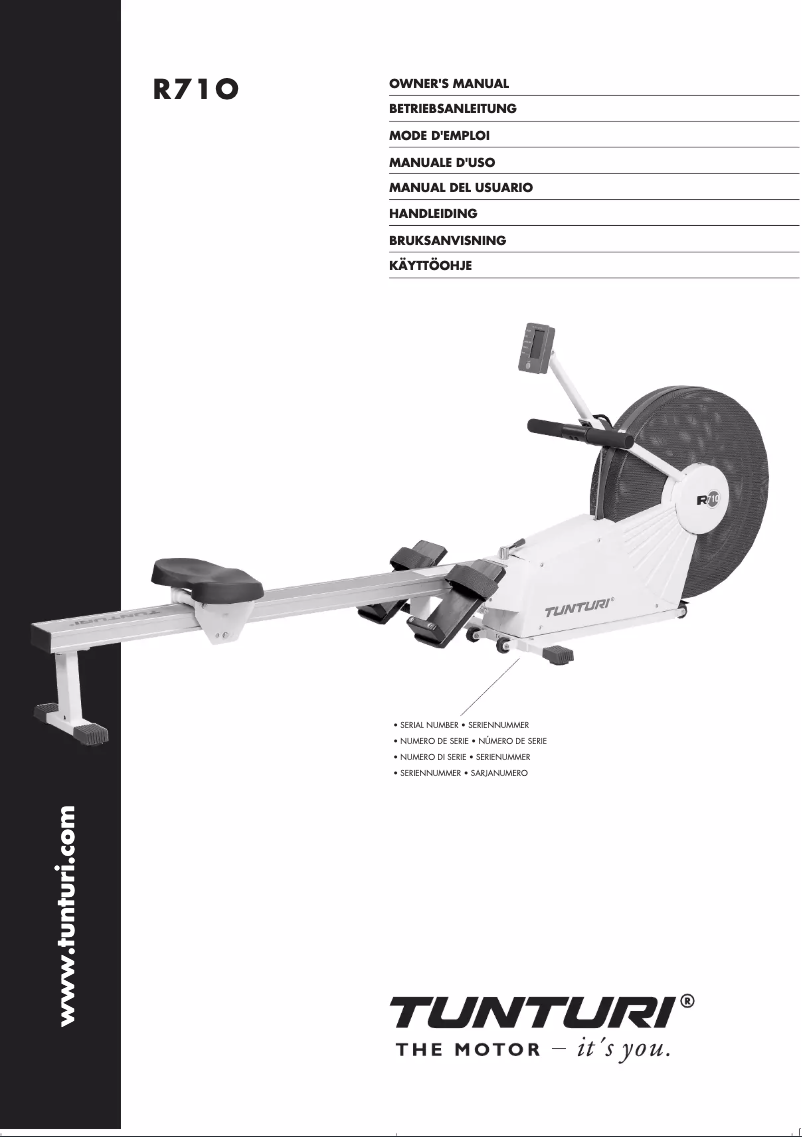 Página 1 del manual Manual de usuario Tunturi R710