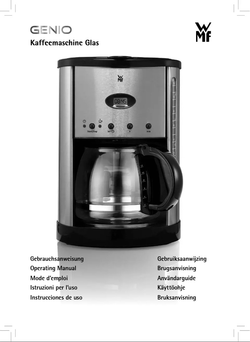 Página 1 del manual Manual de usuario WMF Genio Glas