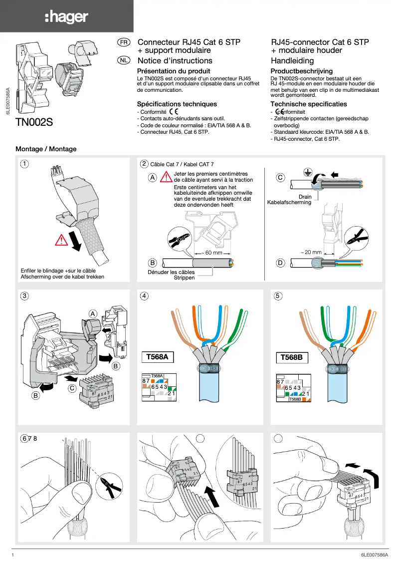 Imagen de la primera página del manual del dispositivo TN002S