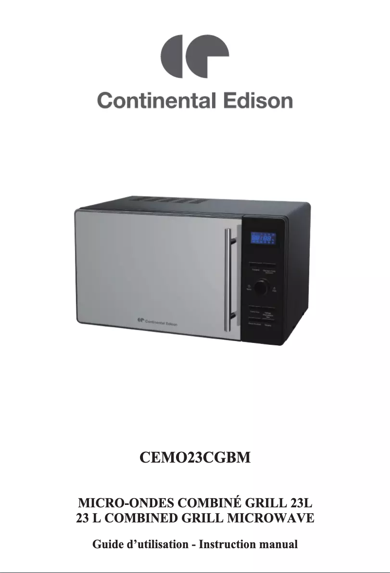 Página 1 del manual Manual de usuario Continental Edison CEMO23CGBM