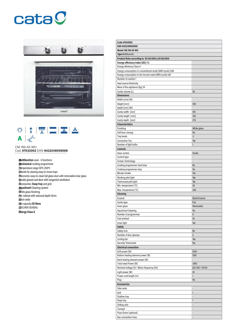 Imagen de la primera página del manual del dispositivo CM 760 AS WH