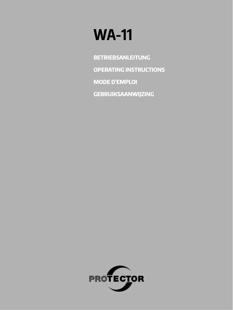 Imagen de la primera página del manual del dispositivo WA-11