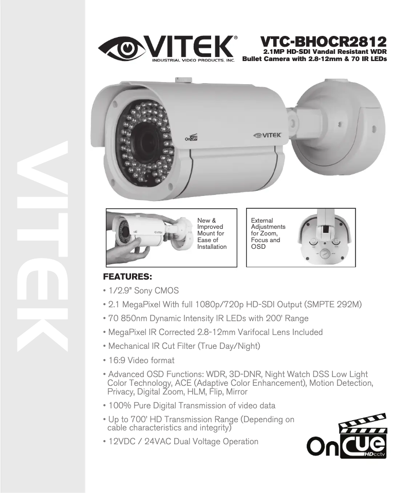 Página 1 del manual Manual de usuario Vitek VTC-BHOCR2812