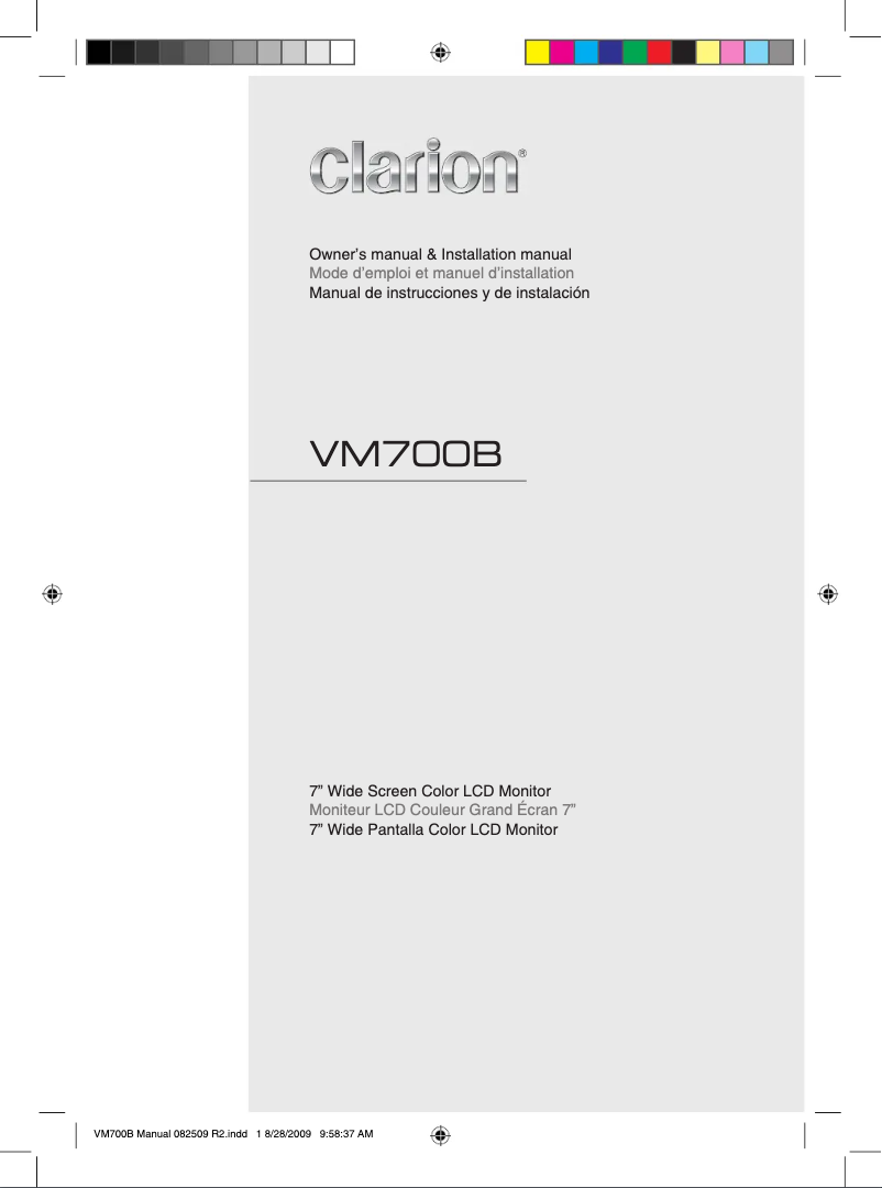 Imagen de la primera página del manual del dispositivo VM700B