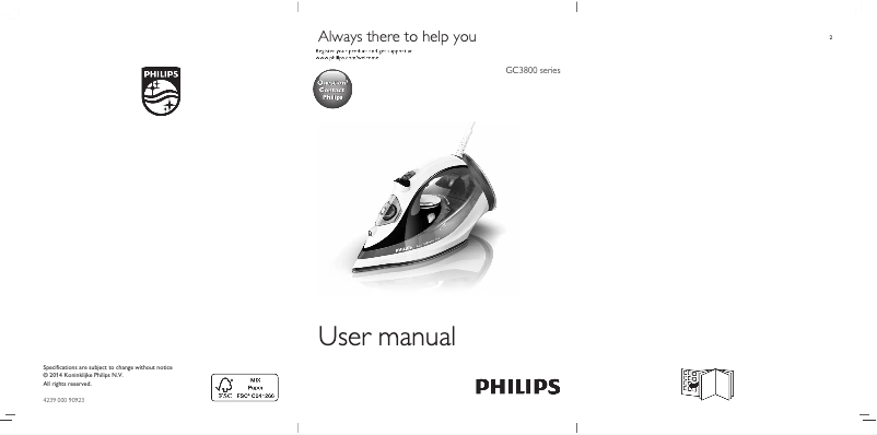 Página 1 del manual Manual de usuario Philips Azur Performer GC3800
