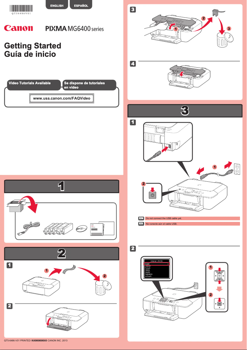 Imagen de la primera página del manual del dispositivo Pixma MG6420