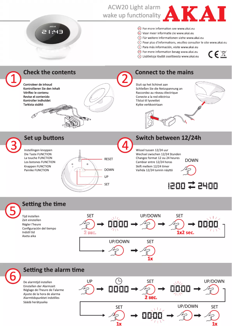 Imagen de la primera página del manual del dispositivo ACW20