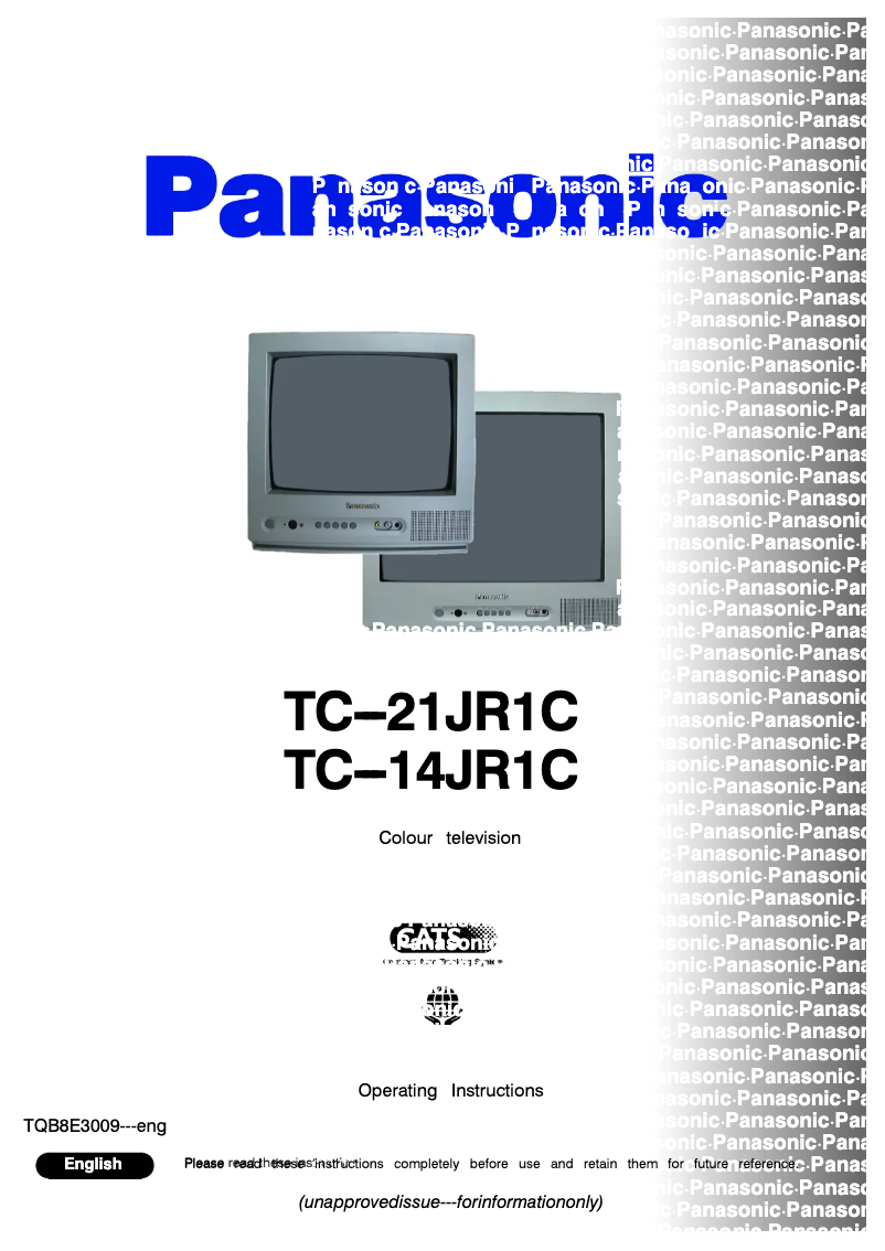Página nº 1 - Manual de usuario Panasonic TC-21JR1C