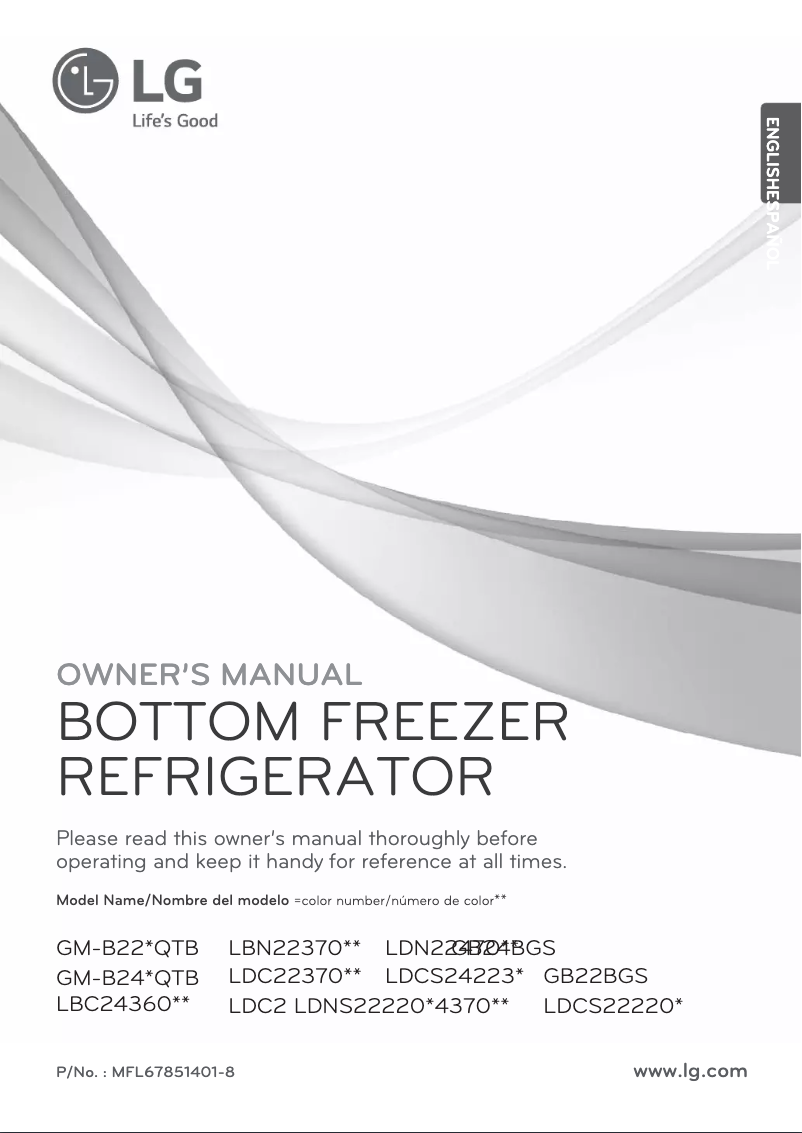 Imagen de la primera página del manual del dispositivo LFC21776