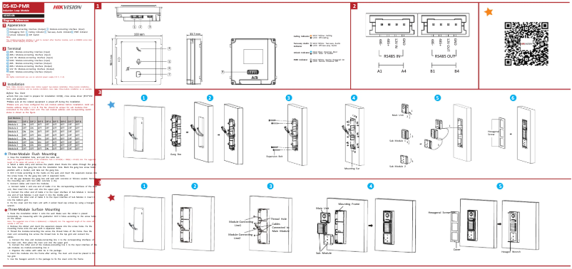 Página nº 1 - Guía de inicio rápido Hikvision DS-KD-PMR