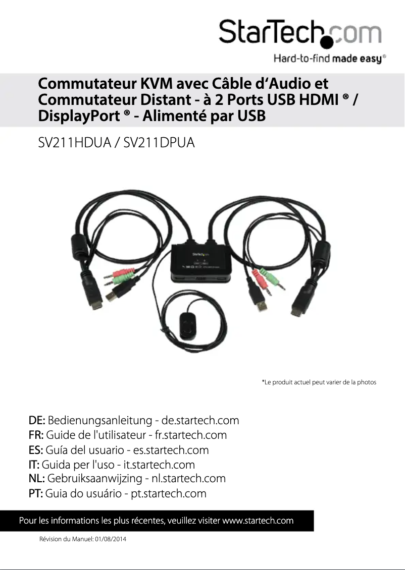 Imagen de la primera página del manual del dispositivo SV211HDUA