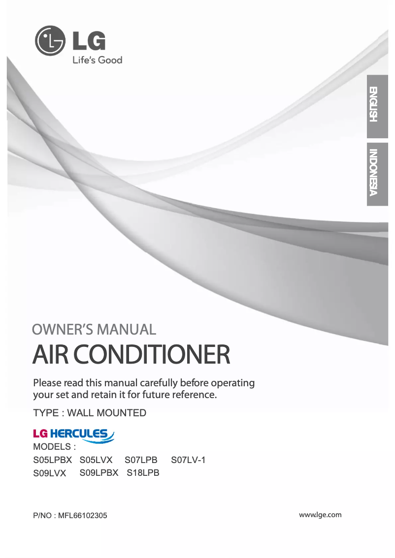 Página 1 del manual Manual de usuario LG SN05LVX