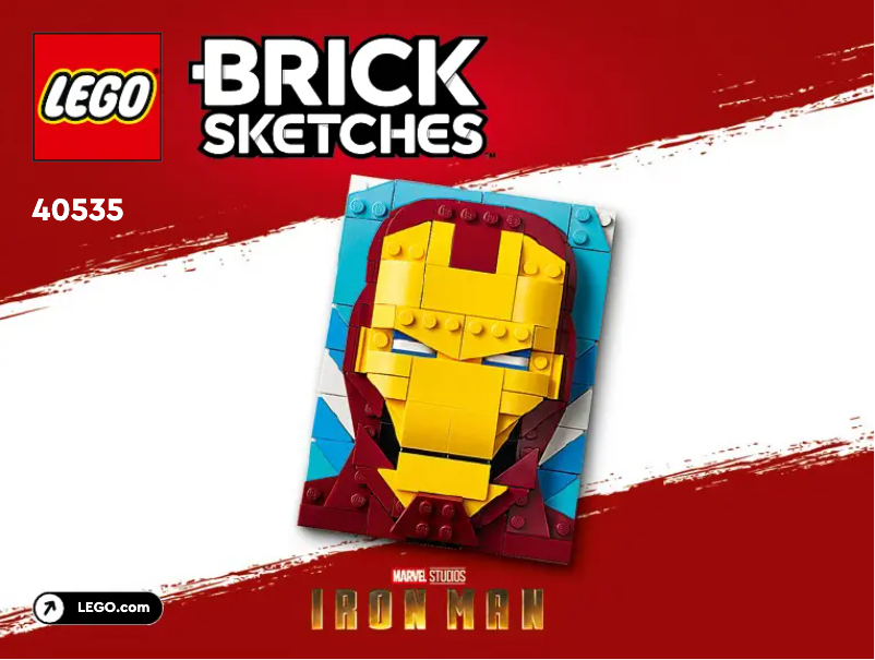 Página 1 del manual Manual de usuario Lego Brick Sketches Iron Man 40535
