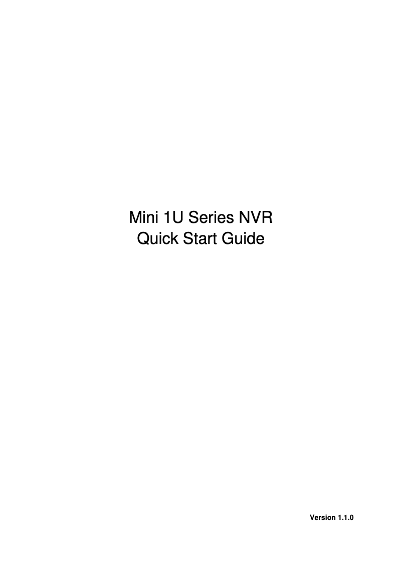 Imagen de la primera página del manual del dispositivo NVR4116