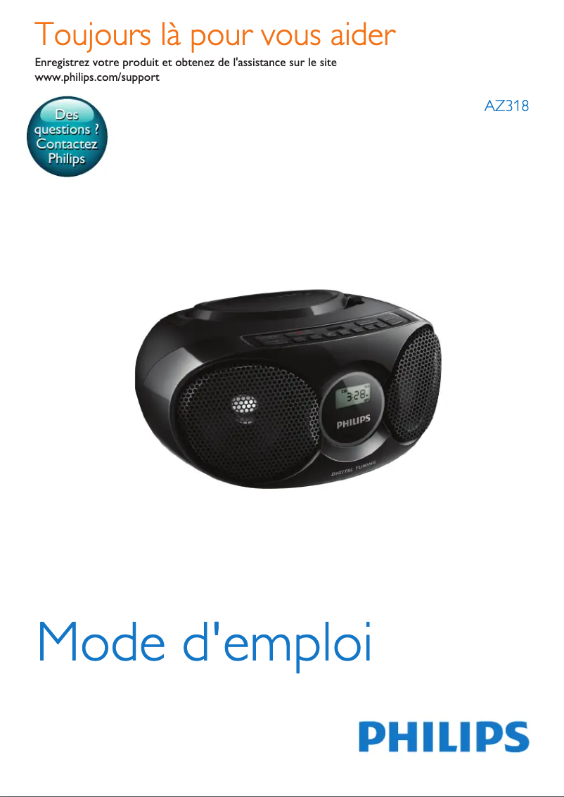 Página nº 1 - Manual de usuario Philips AZ318B