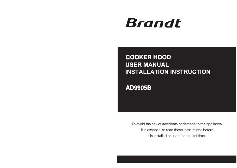 Página 1 del manual Manual de usuario Brandt AD9905B