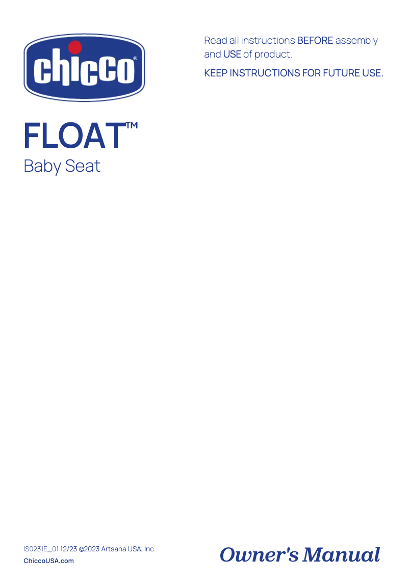 Imagen de la primera página del manual del dispositivo Float