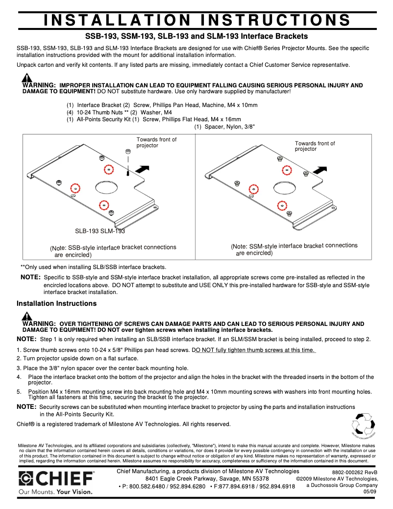 Imagen de la primera página del manual del dispositivo SLB193