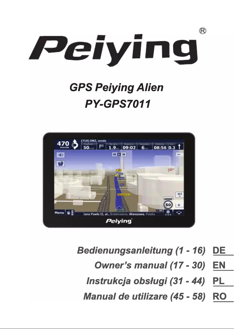 Página nº 1 - Manual de usuario Peiying PY-GPS7011