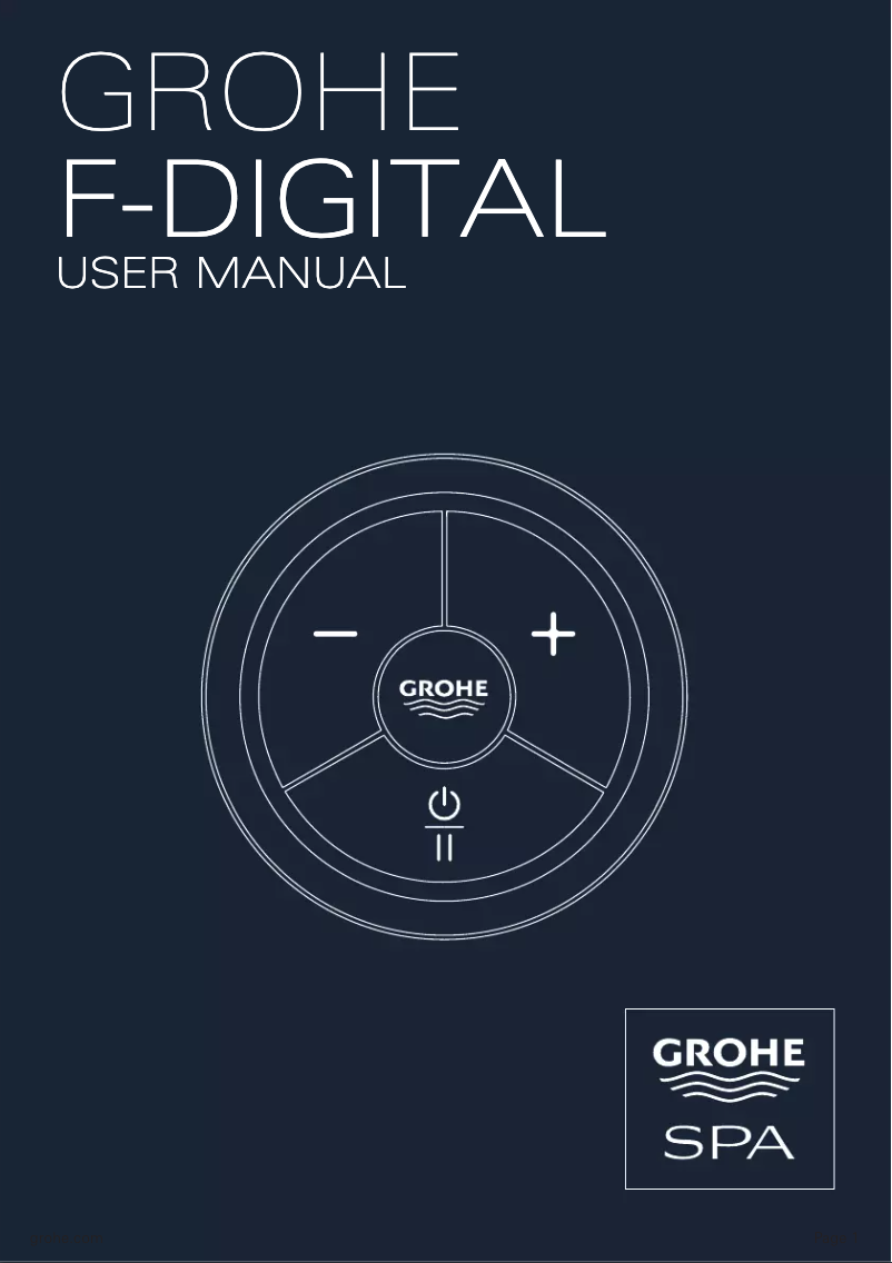 Imagen de la primera página del manual del dispositivo Spa F-digital