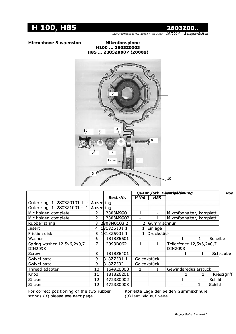 Página 1 del manual Manual de usuario AKG H85