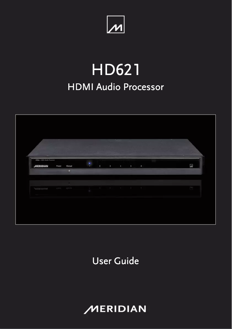 Página 1 del manual Manual de usuario Meridian HD621