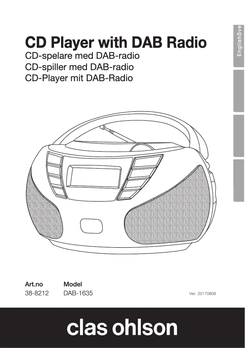Página 1 del manual Manual de usuario Clas Ohlson DAB-1635