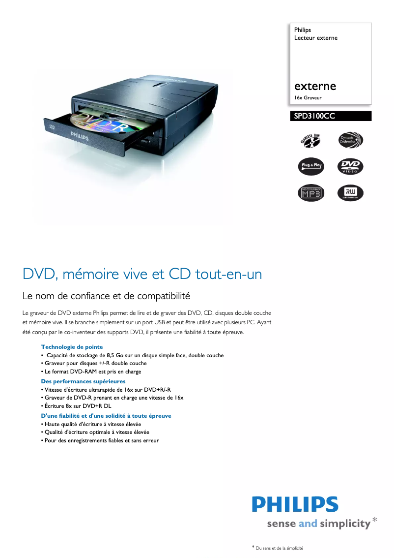 Imagen de la primera página del manual del dispositivo SPD3100CC