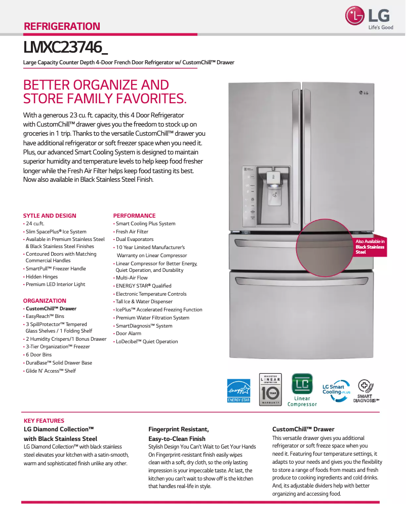 Página nº 1 - Ficha técnica LG LMXC23746