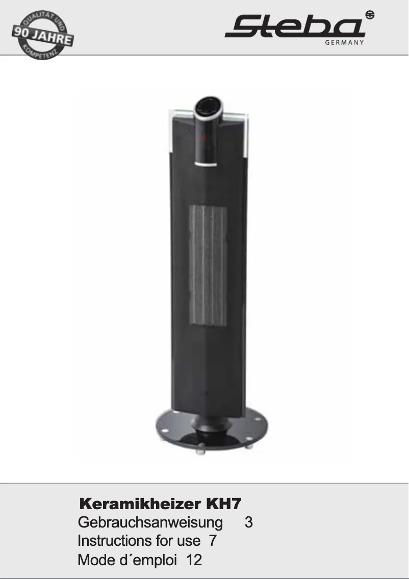 Página nº 1 - Manual de usuario Steba KH 7