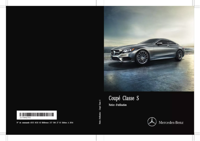 Página 1 del manual Manual de usuario Mercedes-Benz S-Class Coupe (2016)