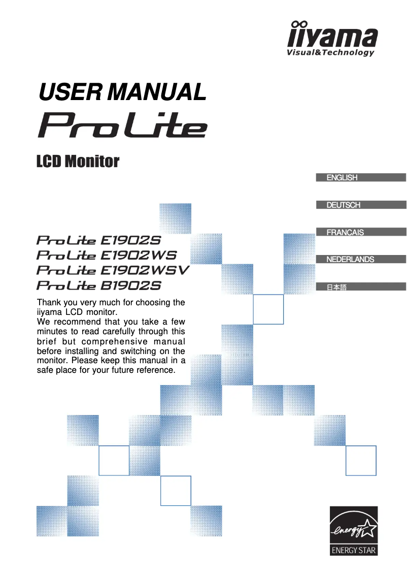 Imagen de la primera página del manual del dispositivo ProLite E1902S