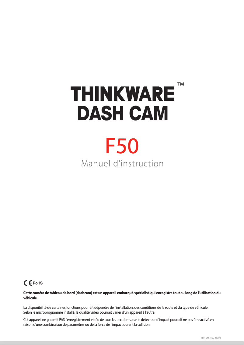 Imagen de la primera página del manual del dispositivo F50