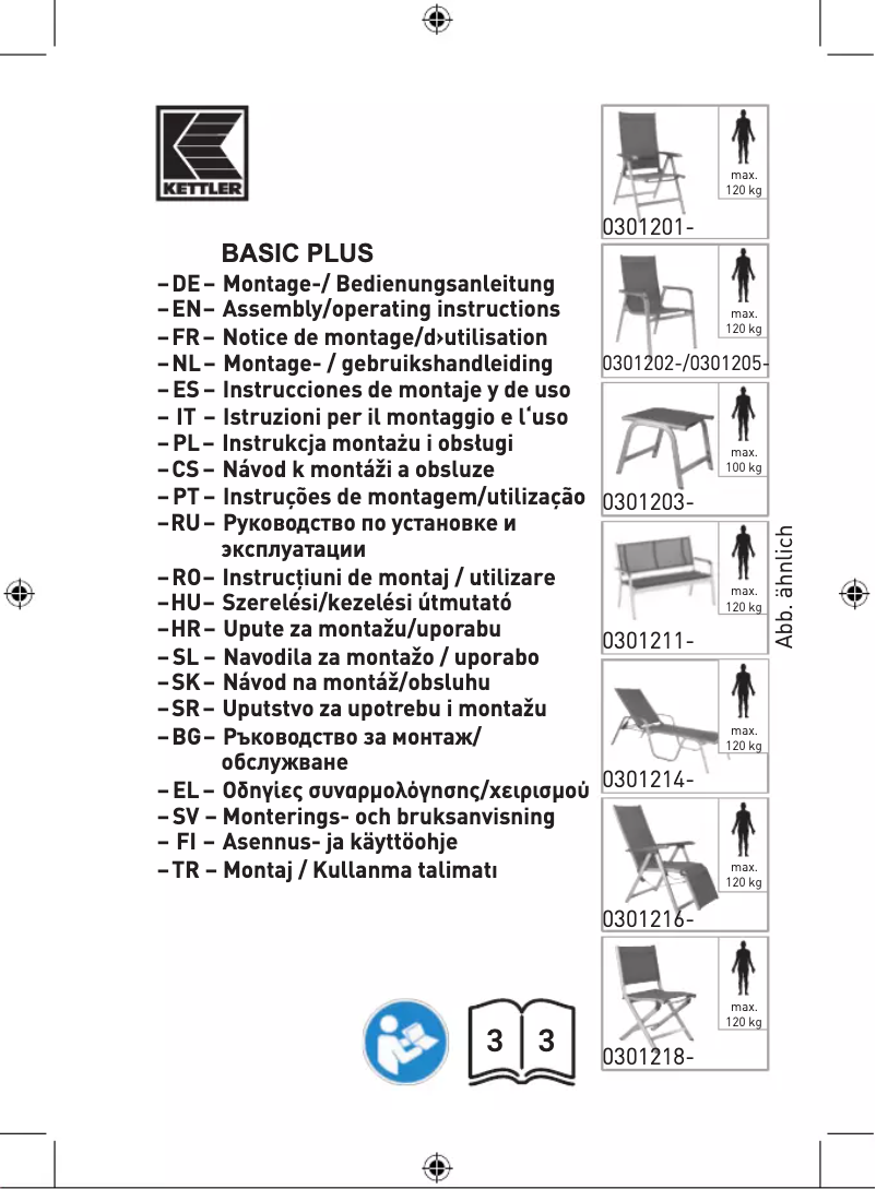 Página 1 del manual Manual de usuario Kettler Basic Plus