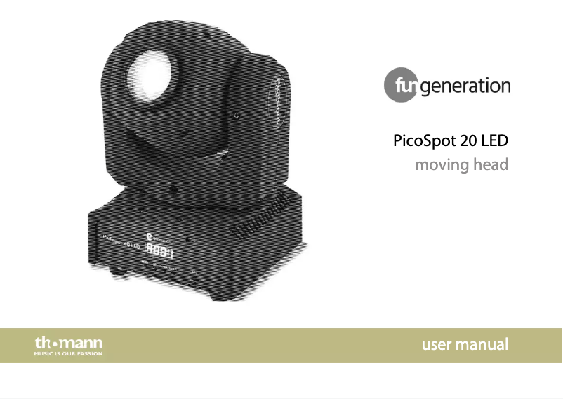 Imagen de la primera página del manual del dispositivo PicoSpot 20 LED