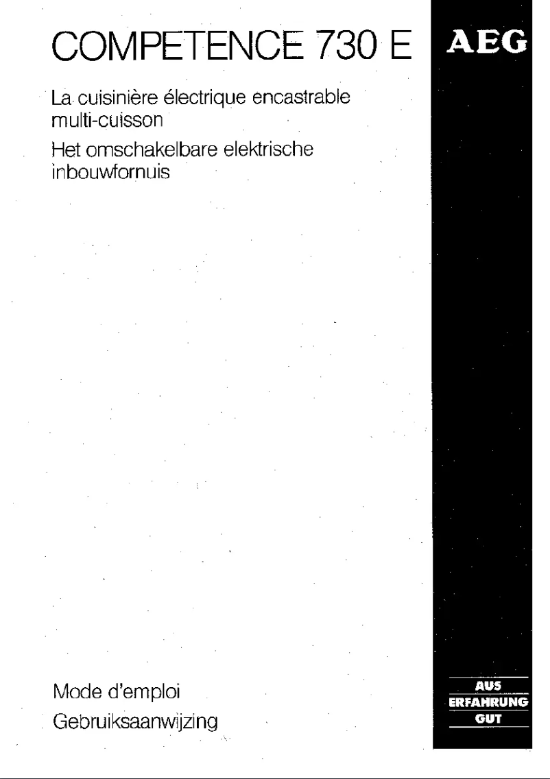 Página nº 1 - Manual de usuario AEG Competence 730 E