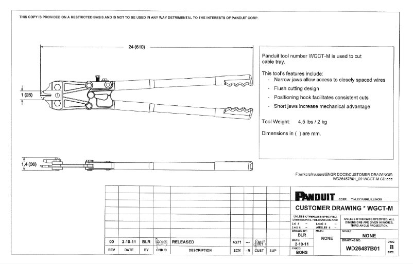 Página nº 1 - Manual de usuario Panduit WGCT-M