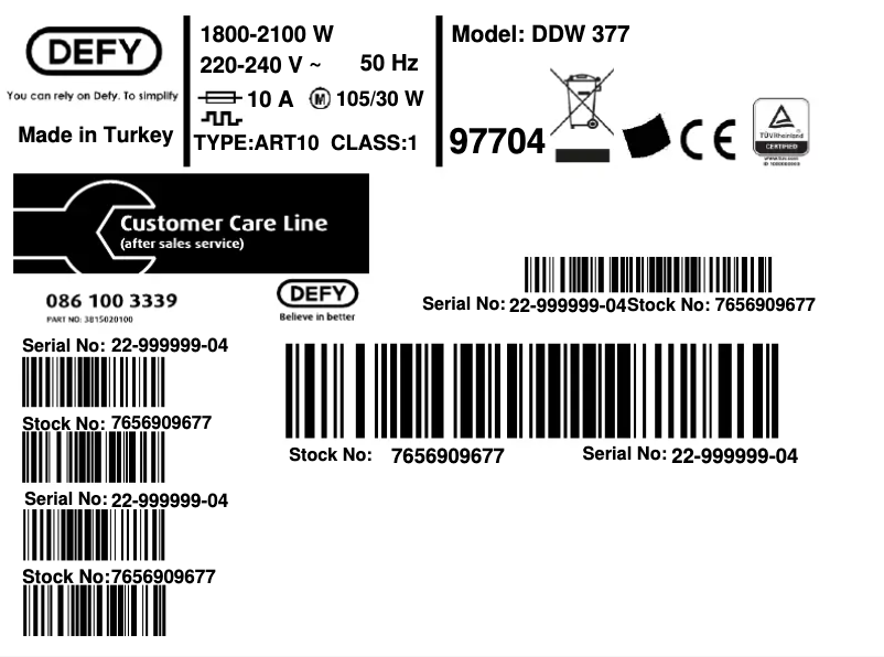 Imagen de la primera página del manual del dispositivo DDW 377