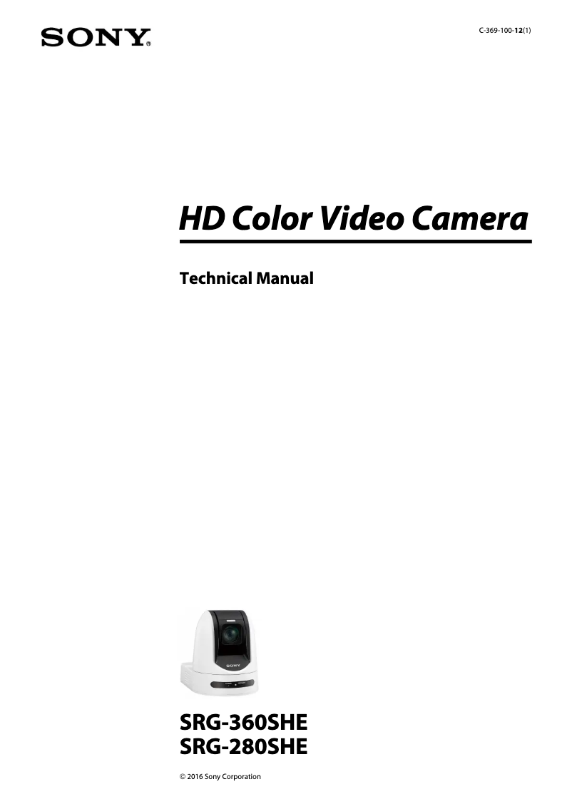 Página nº 1 - Manual de usuario Sony SRG-280SHE