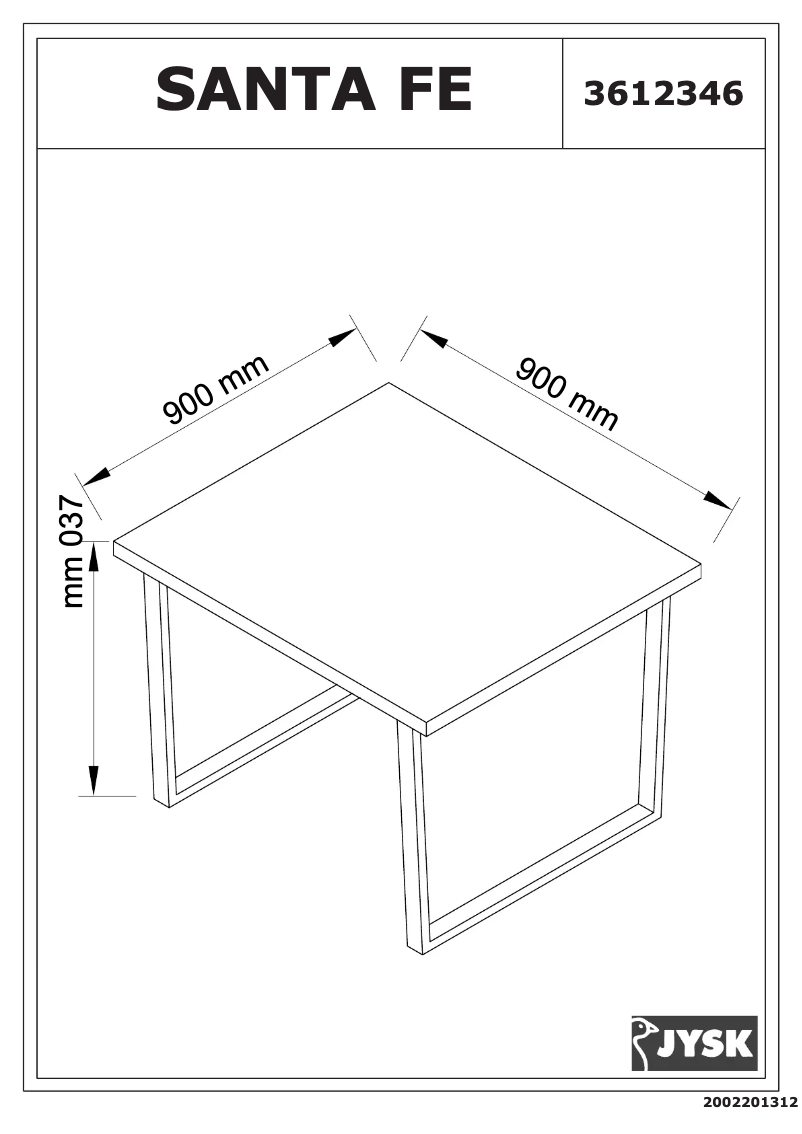 Imagen de la primera página del manual del dispositivo Santa Fe (90x90x73)